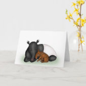 Mutter- und Babytapartkarte Karte (Gelbe Blume)