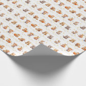 Mutter- und Babytier Geschenkpapier (Ecke)
