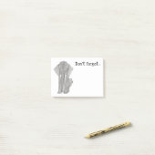 Mutter und Elefant "vergiss nicht" Post-it Klebezettel (Auf Schreibtisch)