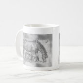 Mutter und Fohlen Kaffeetasse (Vorderseite Links)