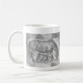 Mutter und Fohlen Kaffeetasse (Links)