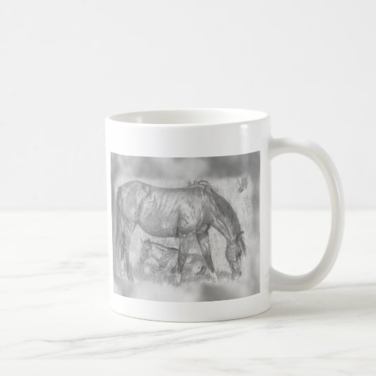 Mutter und Fohlen Kaffeetasse (Rechts)