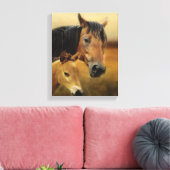 Mutter und Fohlen Leinwanddruck (Insitu (Wohnzimmer))