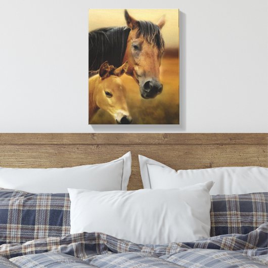 Mutter und Fohlen Leinwanddruck (Insitu (Schlafzimmer))