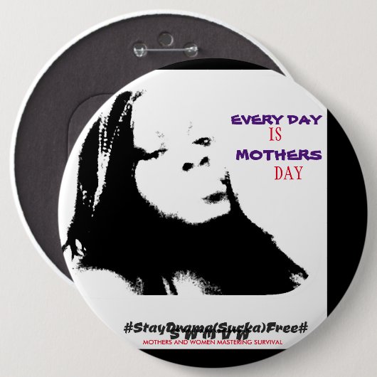 MUTTER UND FRAUEN, DIE ÜBERLEBEN MASTERN BUTTON (Vorne & Hinten)