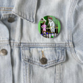 Mutter und ihr Riesenbaby der 40er Jahre Button (Beispiel)