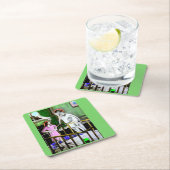 Mutter und ihr Riesenbaby der 40er Jahre Rechteckiger Pappuntersetzer (Vor Ort)