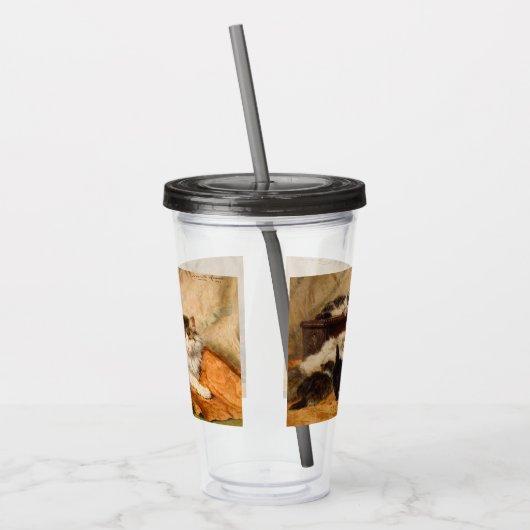 Mutter und ihre Kätzchen Acryltrinkbecher (Links)