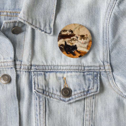 Mutter und ihre Kätzchen Button (Beispiel)