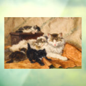 Mutter und ihre Kätzchen Fensteraufkleber (Blatt 3)