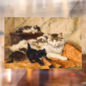 Mutter und ihre Kätzchen Fensteraufkleber (Blatt 2)