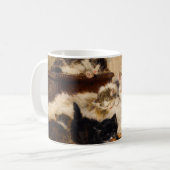 Mutter und ihre Kätzchen Kaffeetasse (Vorderseite Links)