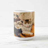 Mutter und ihre Kätzchen Kaffeetasse (Mittel)