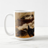 Mutter und ihre Kätzchen Kaffeetasse (Links)