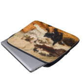 Mutter und ihre Kätzchen Laptopschutzhülle (Vorne Knopf)