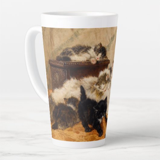 Mutter und ihre Kätzchen Milchtasse (Linke Ecke)