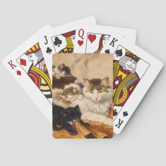 Mutter und ihre Kätzchen Spielkarten (Rückseite)