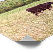 Mutter und Kalb in den Hügeln von Flint Poster (Ecke)