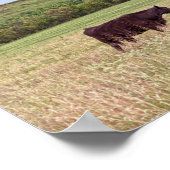 Mutter und Kalb in den Hügeln von Flint Poster (Ecke)