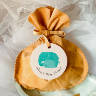 Mutter und Kälber Elephant Babydusche Geschenk Geschenkanhänger