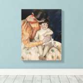 Mutter und Kind, 1890er Leinwanddruck (Insitu (Holzboden))