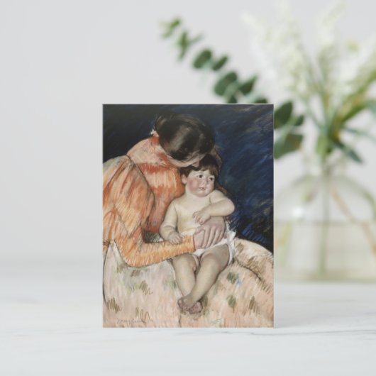 Mutter und Kind, 1890er Postkarte (Stehend Vorderseite)