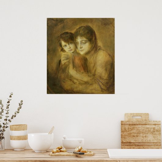 Mutter und Kind, 1893 Poster (Küche)