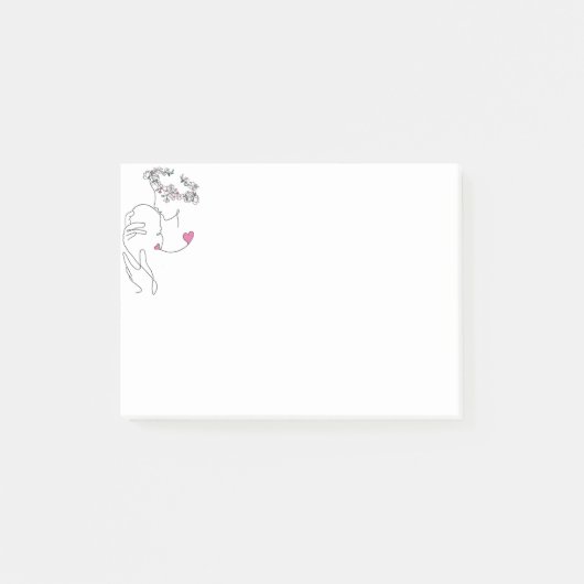 Mutter und Kind 4 x 3" Post It Notes Post-it Klebezettel (Vorderseite)