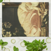 Mutter und Kind (alias Cherries) von Lord Leighton Geschirrtuch (Gefaltet)