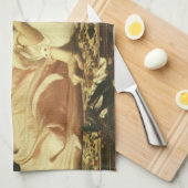 Mutter und Kind (alias Cherries) von Lord Leighton Geschirrtuch (Viertel Falte)