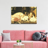 Mutter und Kind (alias Cherries) von Lord Leighton Leinwanddruck (Insitu (Wohnzimmer))