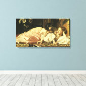 Mutter und Kind (alias Cherries) von Lord Leighton Leinwanddruck (Insitu (Holzboden))