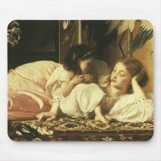 Mutter und Kind (alias Cherries) von Lord Leighton Mousepad (Vorne)