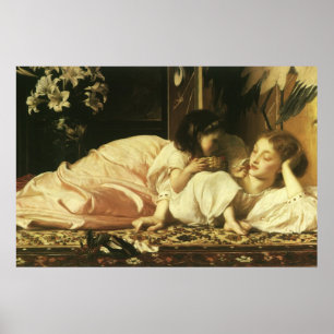 Mutter und Kind (alias Cherries) von Lord Leighton Poster