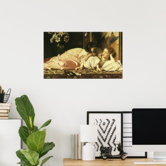 Mutter und Kind (alias Cherries) von Lord Leighton Poster (Heimbüro)