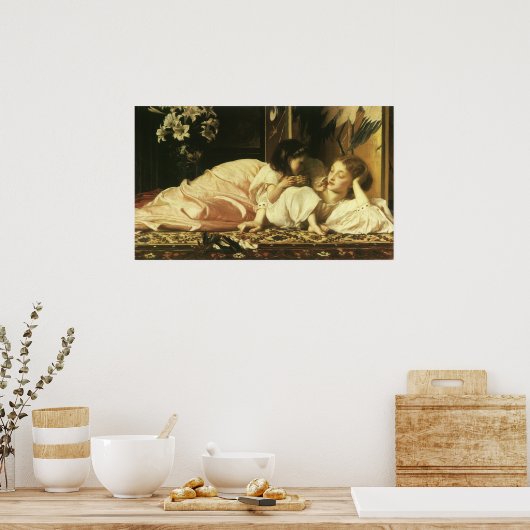 Mutter und Kind (alias Cherries) von Lord Leighton Poster (Küche)