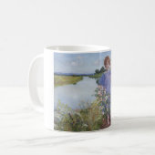 Mutter und Kind am Fluss Mit wilden Rose Kaffeetasse (Vorderseite Links)