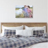 Mutter und Kind am Fluss Mit wilden Rose Leinwanddruck (Insitu (Schlafzimmer))