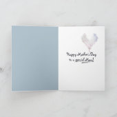 Mutter und Kind am Strand Feiertagskarte (Innenseite)