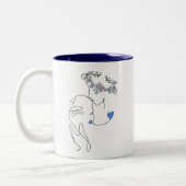Mutter und Kind-Anleihe Zwei-Tonen-Tasse Zweifarbige Tasse (Links)