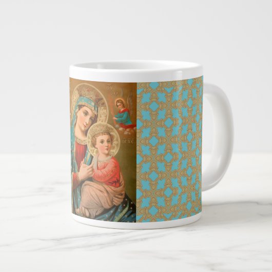 Mutter und Kind Antike orthodoxe Tasse (Vorderseite Rechts)
