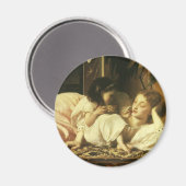 Mutter und Kind (auch Kirschen) von Lord Leighton Magnet (Vorderseite/Rückseite)