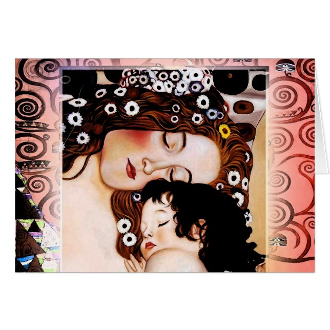 Mutter und Kind durch Collage Gustav Klimt (Vorderseite (Horizontal))