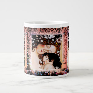 Mutter und Kind durch Collage Gustav Klimt Jumbo-Tasse