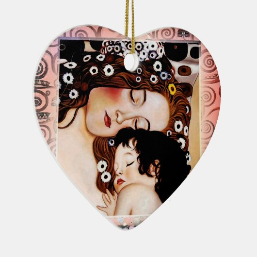 Mutter und Kind durch Collage Gustav Klimt Keramik Ornament (Rechts)