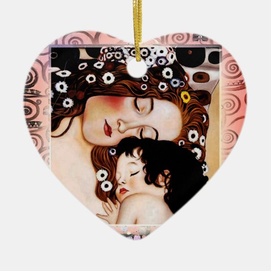 Mutter und Kind durch Collage Gustav Klimt Keramik Ornament (Vorne)