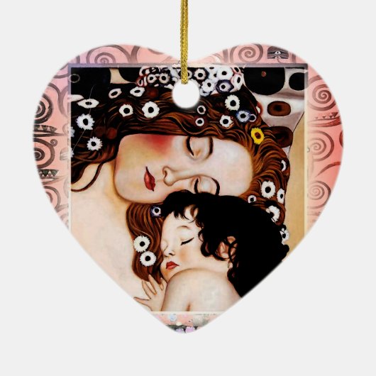 Mutter und Kind durch Collage Gustav Klimt Keramik Ornament (Hinten)
