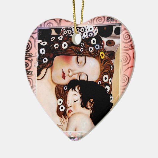 Mutter und Kind durch Collage Gustav Klimt Keramik Ornament (Links)