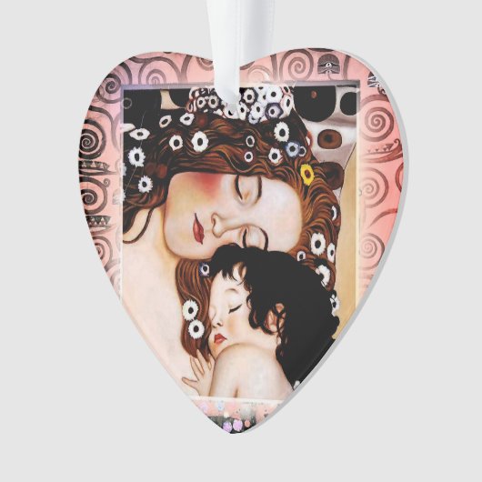 Mutter und Kind durch Collage Gustav Klimt Ornament (Vorderseite)