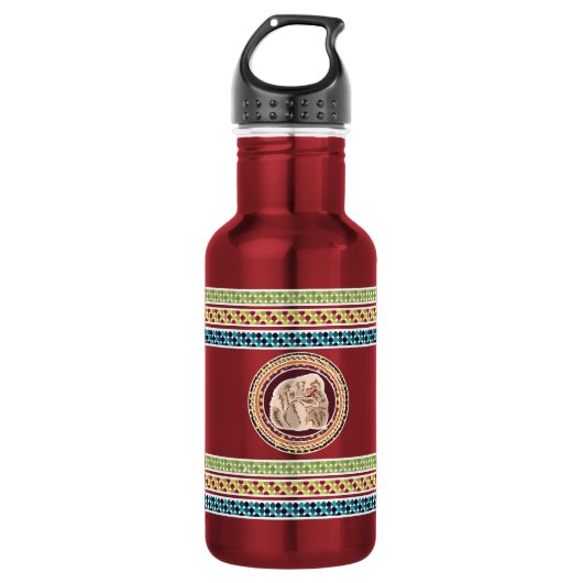 Mutter und Kind Edelstahlflasche (Vorderseite)